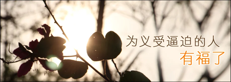 登山八福之八:为义受逼迫的人有福了 - 我灵飞翔